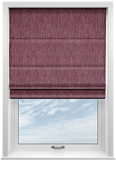 Cascade, Claret - Motorised Roman Blind